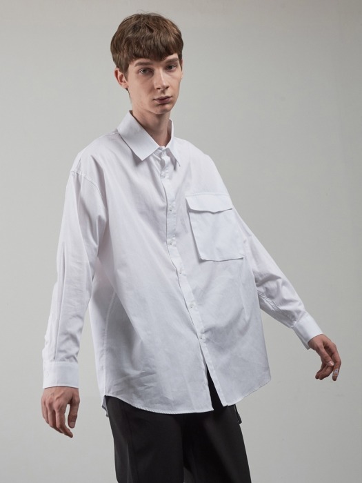 19FW OVERSIZE POCKET SHIRTS [WHITE]