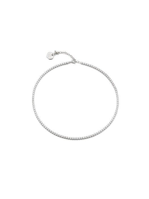 [Silver925] All Crystal Choker Necklace