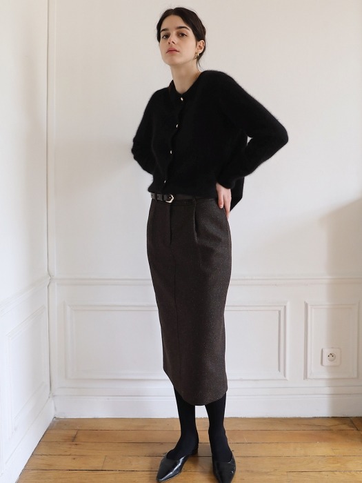 Melange Wool Skirt