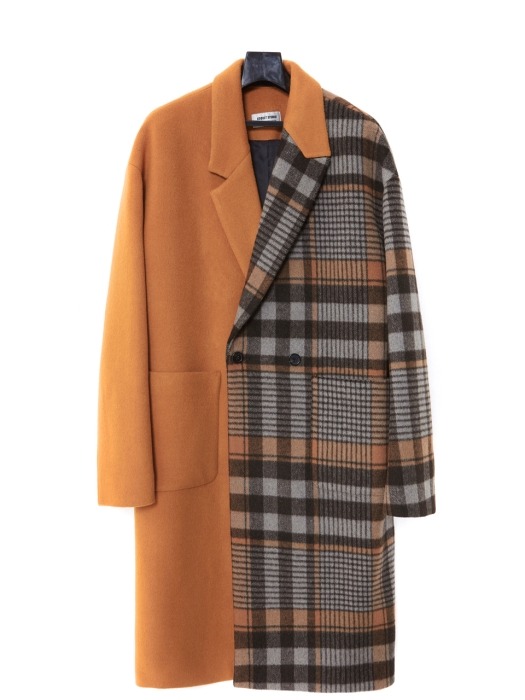 [ 19FW SAMPLE SALE ] SOLID CHECK MIX COAT