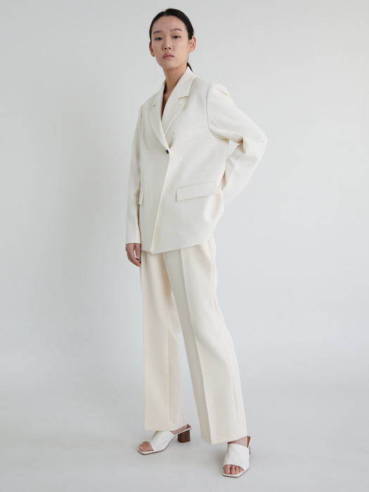 20S TWO BUTTON JACKET (IVORY)