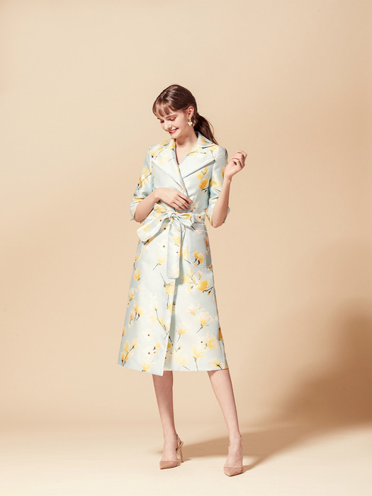 SILKY LUXURY PRINTING PATTERN DRESS [ 실키 럭셔리 프린팅 패턴 드레스 ] RM9J01