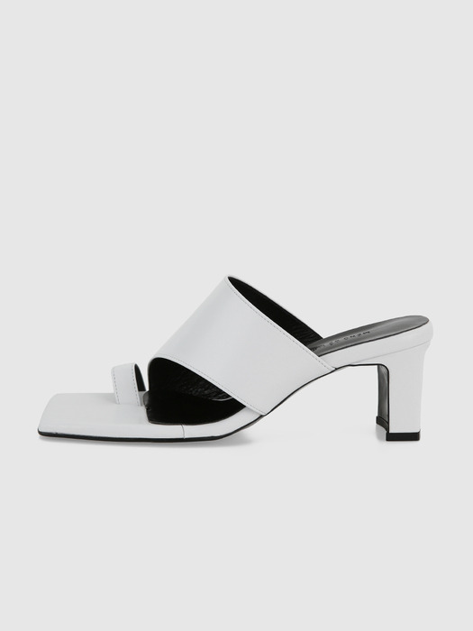 OBLIQUE LINE MULE - WHITE