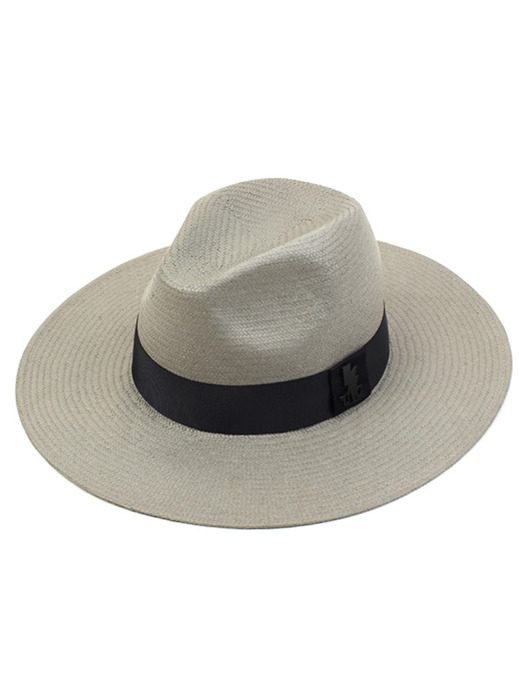 Gray Long Summer Fedora 라피아햇