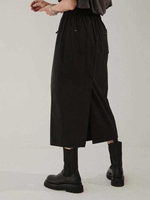 COTTON EASY SKIRT [BLACK]