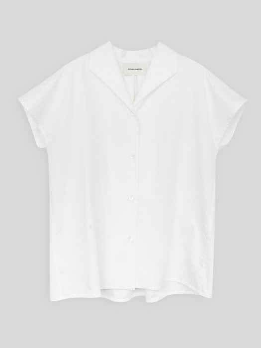 Shawl collar shirt (White)