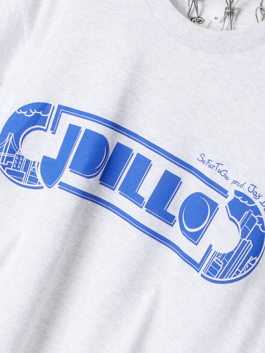 [ SFTG by sofartogo ] #3 J DILLA x DETROIT  t-shirts ( light grey )