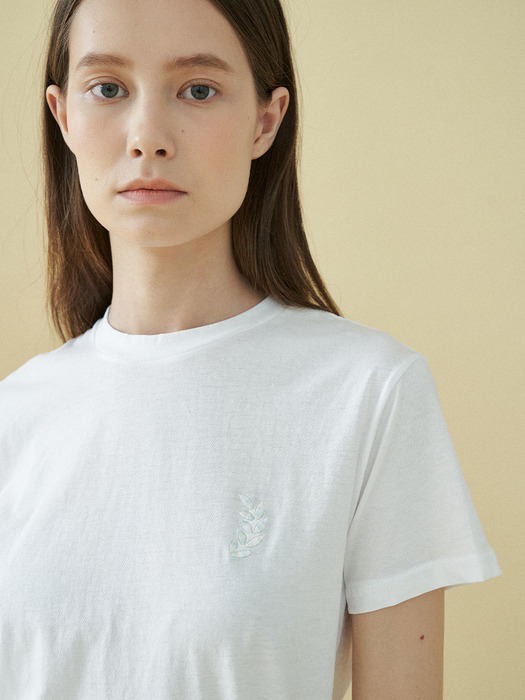 Leaf Logo Tee_White