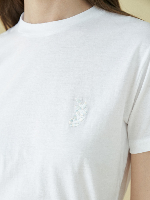 Leaf Logo Tee_White