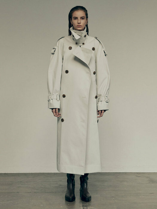 20FW CLASSIC TRENCH COAT - LIGHT GREY