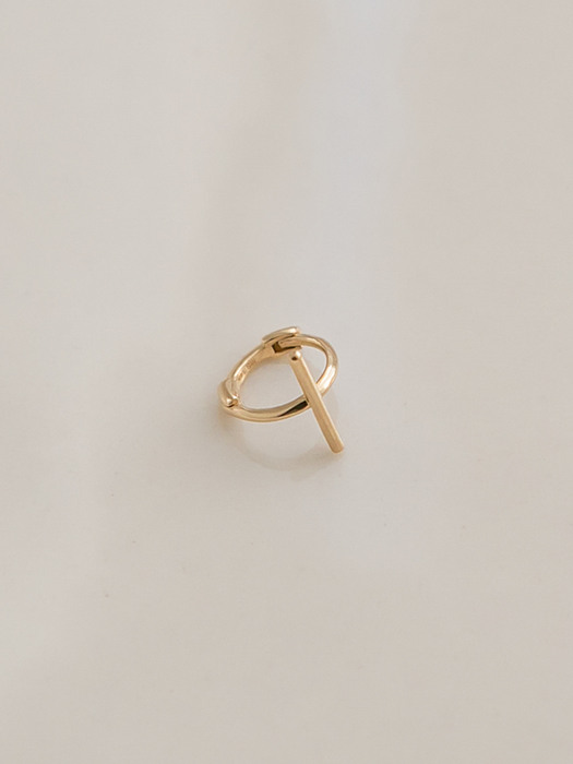 14k gold mini stick ring earring piercing (14k 골드)