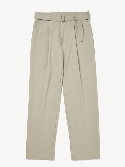 Reconnect Ordinary Wide Belted Tech Slacks_Gray