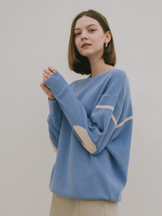 HAZI ROUND KNIT_SKY BLUE(W)