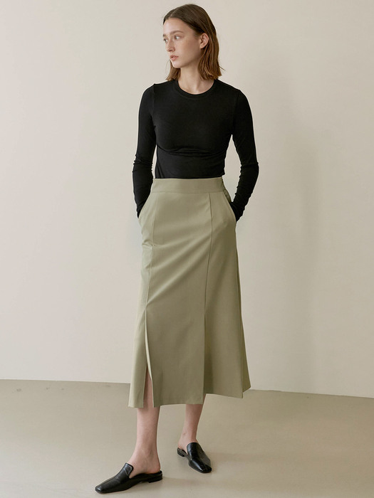 Aline slit skirt - Mint