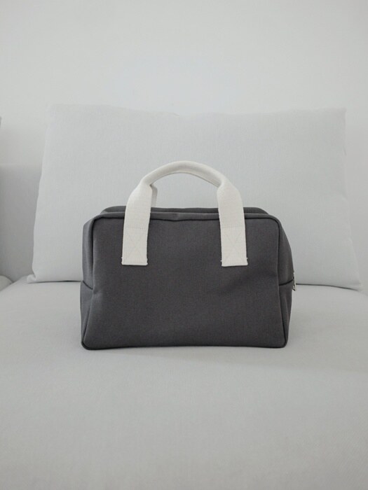 Canvas Boston Bag (charcoal/M,L)