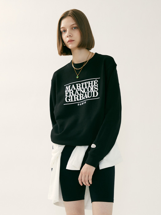 MARITHE CLASSIC LOGO SWEATSHIRT black