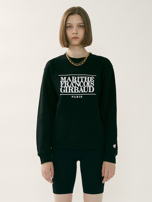 MARITHE CLASSIC LOGO SWEATSHIRT black