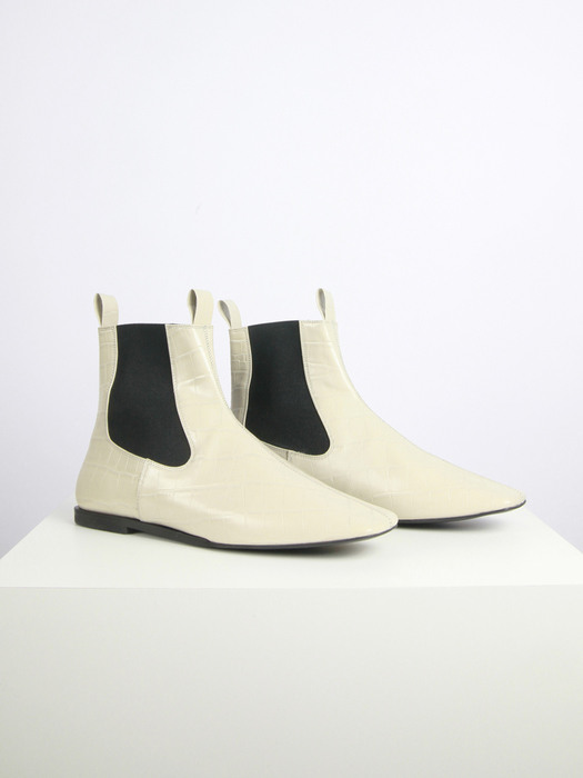 Giselle Chelsea Boots Beige Crocco