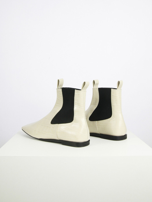 Giselle Chelsea Boots Beige Crocco