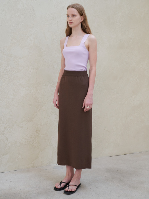 Summer Knit Skirt - Brown