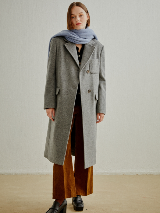 WOOL CASHMERE TAILORED COAT GREY (AECO0F002G2)