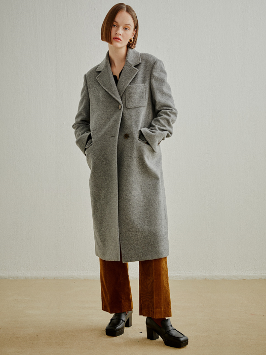 WOOL CASHMERE TAILORED COAT GREY (AECO0F002G2)
