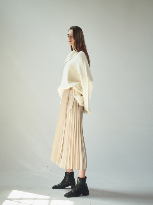 Gaia Pleated Wrap Skirt_(3 Color)