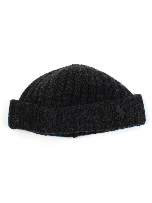 Charcoal Wool Short Beanie 숏비니