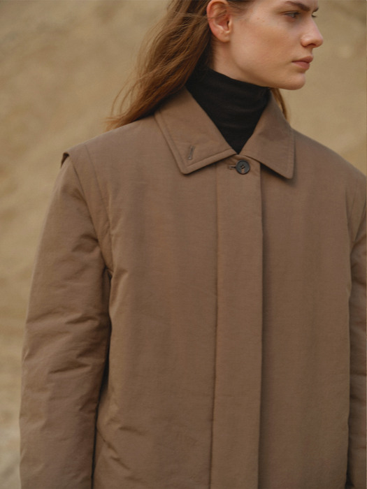 single padded coat (khaki)