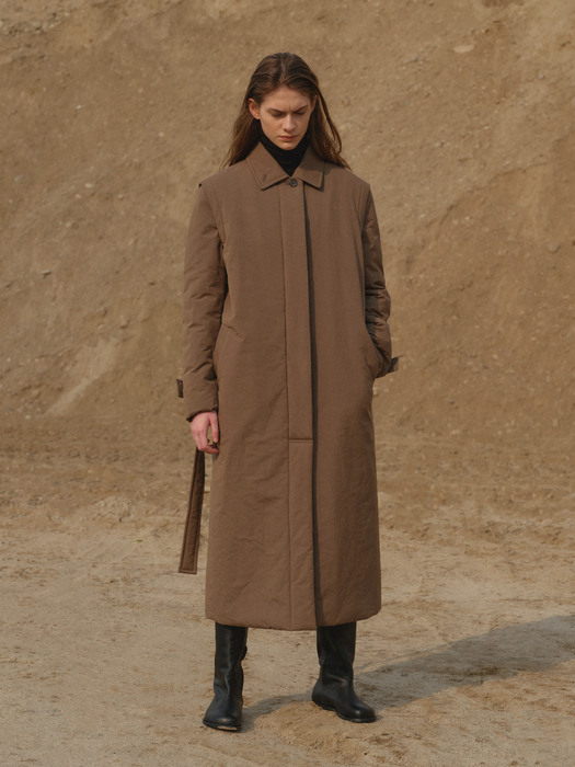 single padded coat (khaki)
