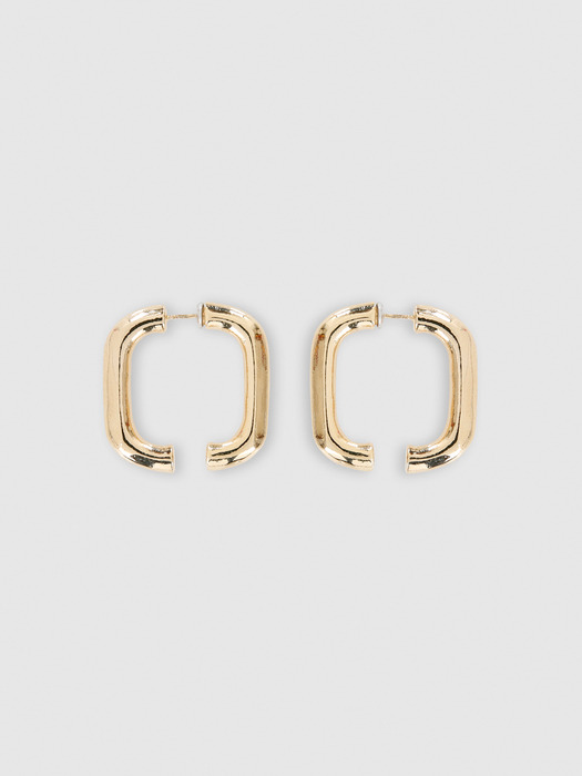 OVAL HOOP EARRINGS (GOLD)