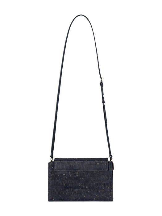 PAGES cork cross-body bag - navy