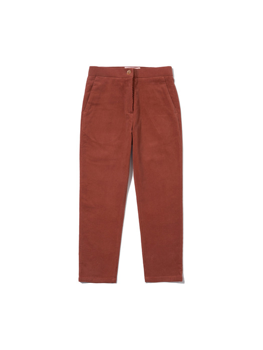 P3106 Berry coduroy pants_Red brown