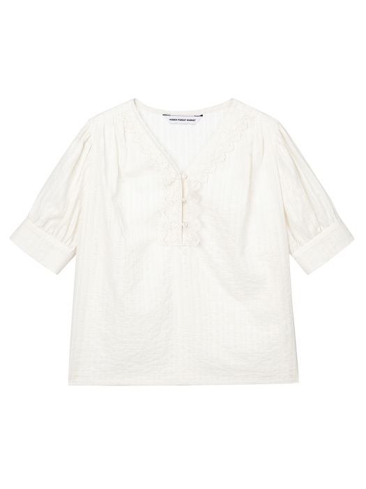 Heidi Lace Blouse_Ecru