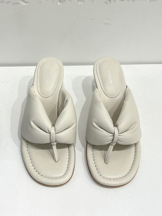 IS_221354 Cushion Ribbon Sandals_6cm (Cream)