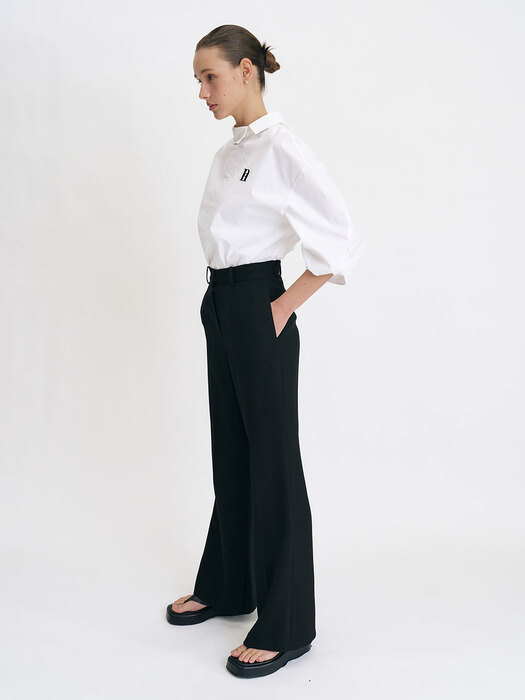 Summer Flared long-leg Black Slacks