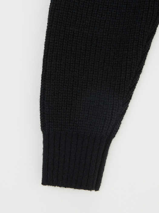 키드모헤어 오버핏 스웨터 (블랙)