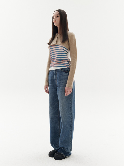 Asymmetric grunge jean