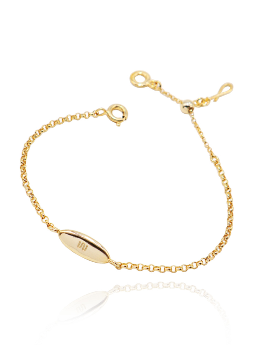 Ovato Silver Bracelet Ib250 [Gold]