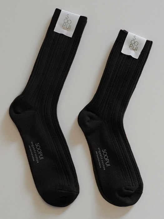 Organic cotton socks in black