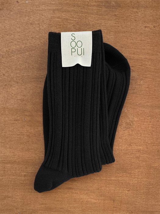 Organic cotton socks in black