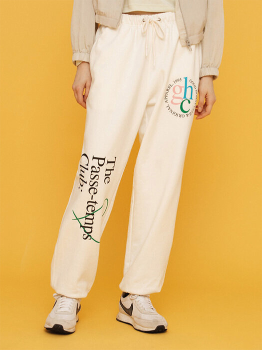 GRAPHIC JOGGER PANTS_IVORY
