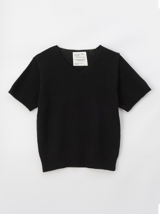 v half knit - black
