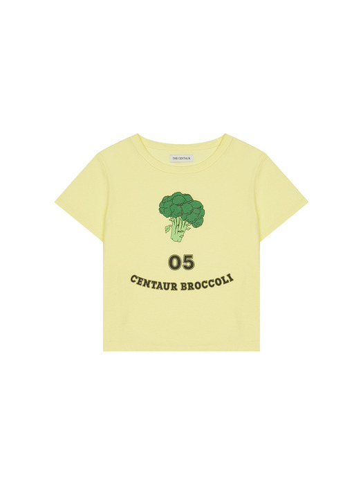 CENTAUR BROCCOLI CROP T-SHIRTS_YELLOW