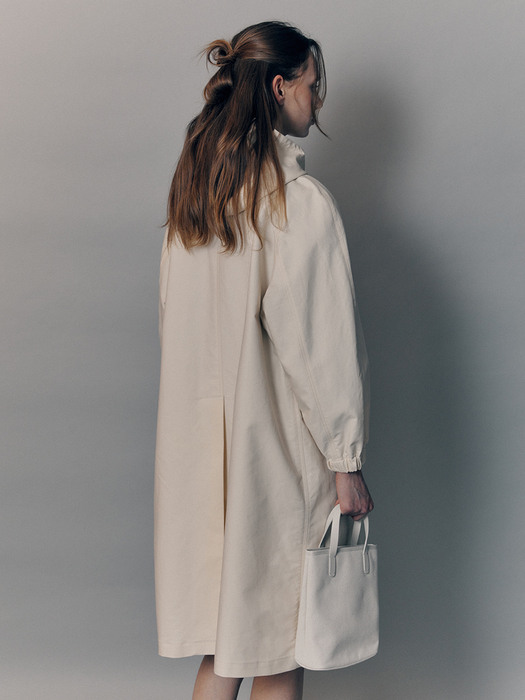 Cotton rain coat (Ivory)