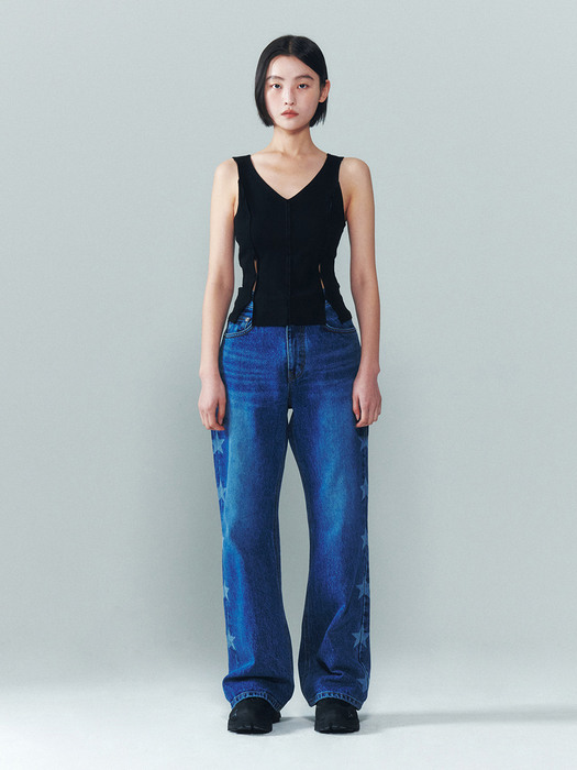 W-Star Bleached Jeans [Blue]