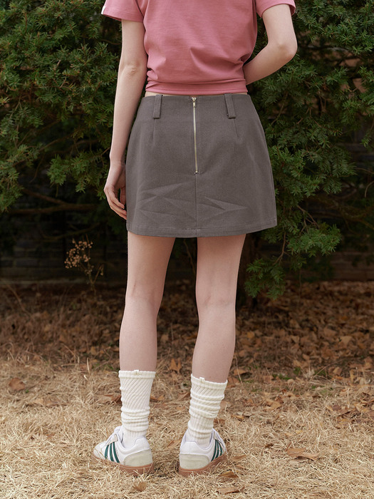 3.83 Denim mini skirt (Gray)