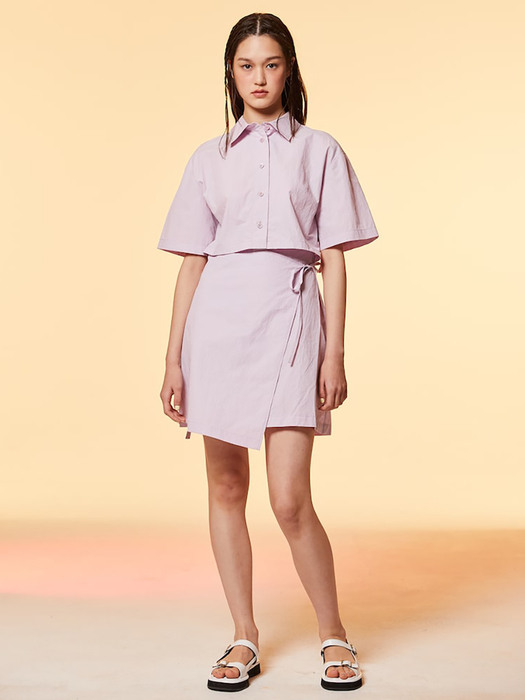 Signature Cutout Shirts Mini Dress  Light Pink (KE3371M04X)
