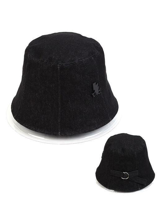 Belted Black Denim Bucket Hat 버킷햇