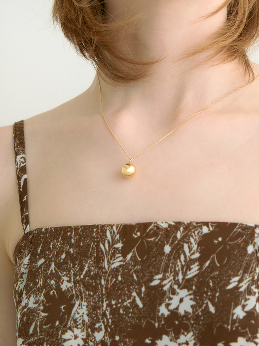 Solid simple ball necklace - 2color